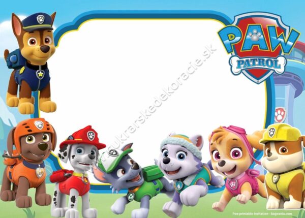 Paw patrol - obrázok s textom